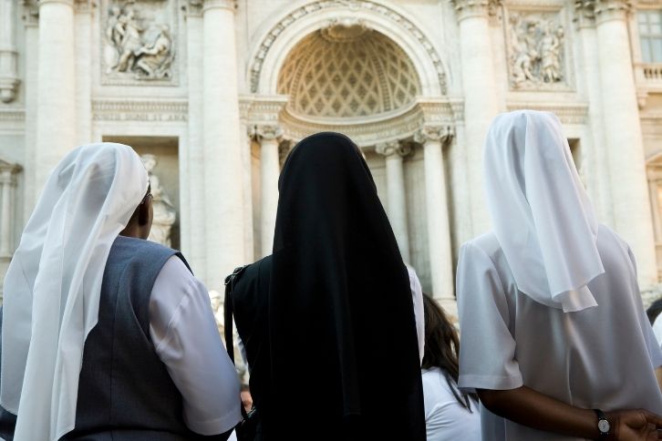 Catholic nuns in habits