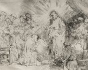 Etching of Christ appearing the the Apostles